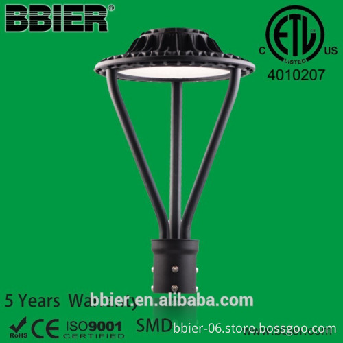 black color 100W ETL DLC UV powder coating classical post lighting